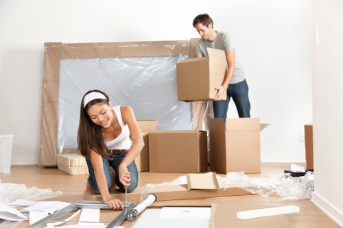 Moving team helping with a Whitechapel property relocation