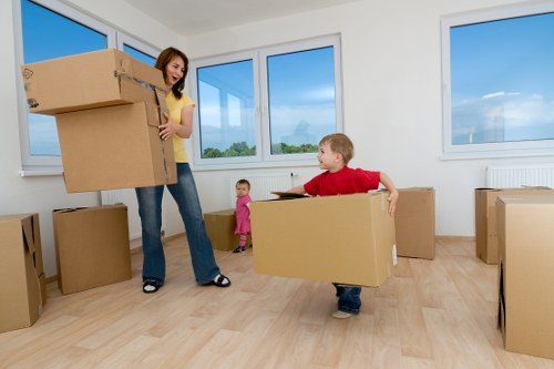Careful furniture transport by removal van in East London