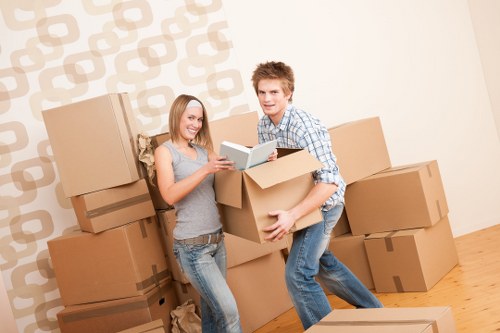 Professional packing materials prepared for a Whitechapel move