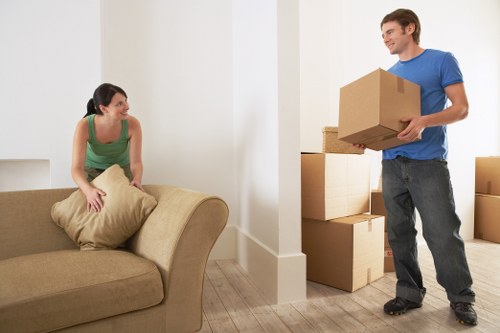 Prepared moving boxes and furniture for local removal